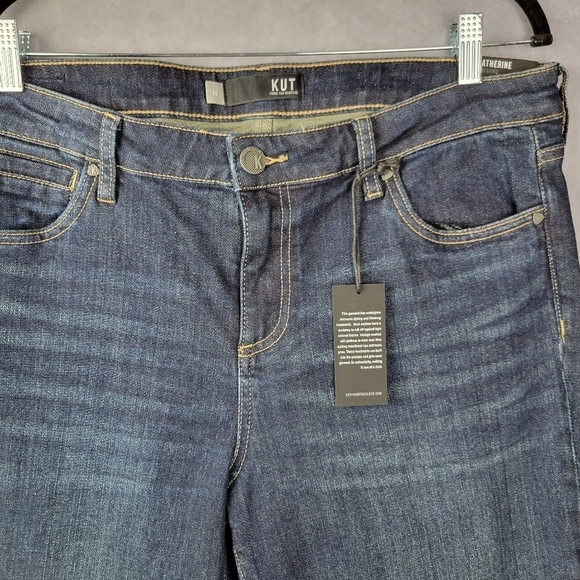 NWT Kut from the Kloth Mid Rise Boyfriend Jean Sz 14 Medium Wash - Picture 13 of 14